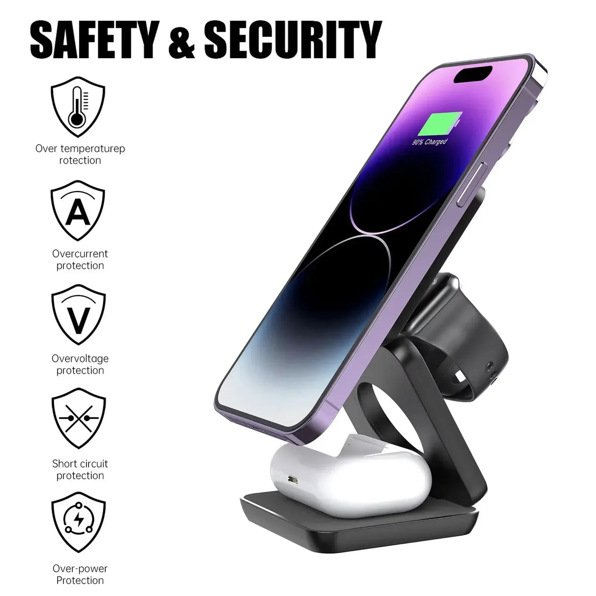Versatile 3 in 1 Wireless Charger